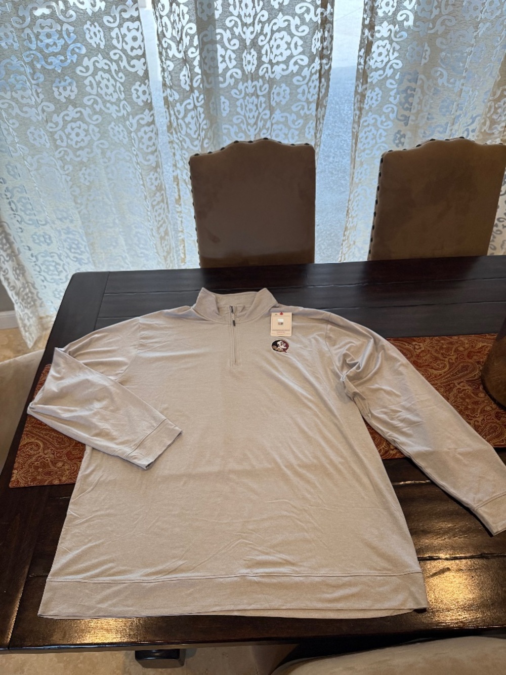 Champion Men’s 2XL Florida State Seminoles FSU Gray 1/4 Zip Pullover MSRP $69.99